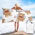 thumbnail image 2 of ZNDUO Bath Towel, Cartoon Winged Bear Pattern Oversized Quick Dry Bath Towel Beach Towel - 31.5"x63", 2 of 8