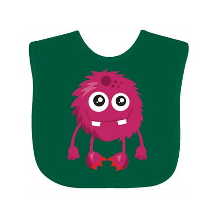

Inktastic Furry Monster Cute Monster Pink Monster Silly Gift Baby Boy or Baby Girl Bib