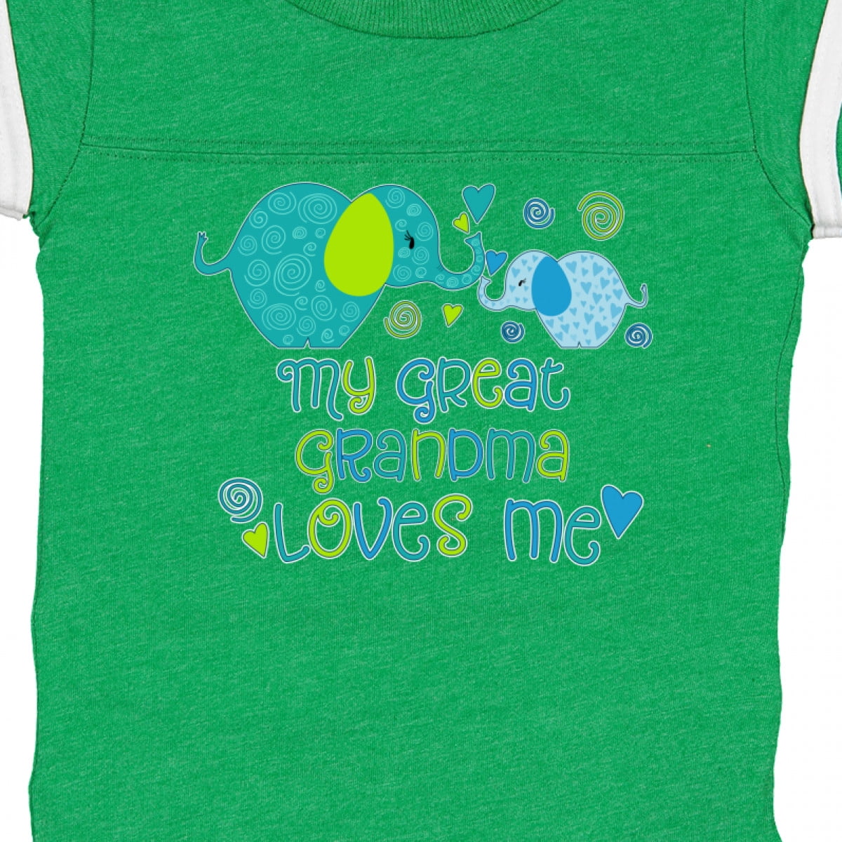 Inktastic My Great Grandma Loves Me Cute Elephants Boys or Girls Baby Bodysuit