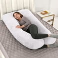 thumbnail image 6 of DAMAI Pregnancy Pillow U Shaped Body Pillow Cover, U-Shaped Maternity Pillow Full Body Pregnancy Pillow Cover, Pillowcase with Removable Cotton Cover 51x27 Inch for Pregnancy Pillow, 6 of 9