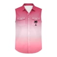 thumbnail image 4 of CONZONE Men's Sleeveless Buttons Down Shirts Plus Size Shirts for Men Trendy Hawaii Graphic Lapel Soft Lightweight Summer Tops, 4 of 4