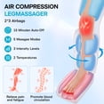 thumbnail image 5 of ALLJOY Leg Compression Massager for Circulation,Vericose Veins,Muscle Fatigue,Cramps,2 Heat Levels Foot/Knee Massager,6 Modes with Memory Function Controller, Full Leg Massager, Gift for Mom and Dad, 5 of 9