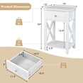 thumbnail image 2 of Spaco Bedside Storage Nightstand with Drawer and Bottom Shelf-Brown, Bedside Storage Table, Large Drawer, Smooth Rails, Anti-Slip Pads, Easy to Clean, Simple Design, 2 of 6