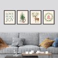 thumbnail image 3 of PixonSign Framed Wall Art Christmas Tree Wreath, Deer, Snowman Illustrations, Set of 4 Celebrations & Holidays Seasonal Wall Decor, Adhesive Canvas Poster, Modern Home Artwork - 8"x10" Black, 3 of 5