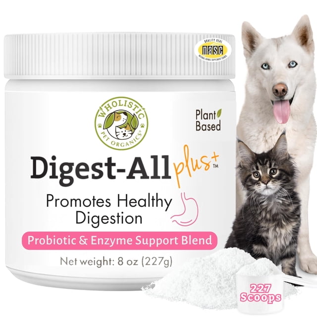 Probióticos para mascotas Wholistic Pet Organics Digest-All Plus 227 g