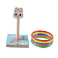 thumbnail image 4 of Juego de lanzamiento de aros con gancho de madera, juguete interactivo para deportes de ocio para niños conejo, 4 of 9