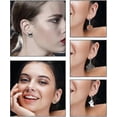 thumbnail image 4 of pares de aretes de Halloween, aretes colgantes de calabaza y gato negro., 4 of 5