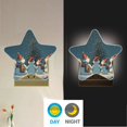 thumbnail image 4 of Star Night Light Auto On/Off Plug-in Wall Light with Light Sensor Warm White LED for Home Party Snowman with A Christmas Hat, 4 of 6