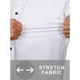 thumbnail image 2 of sogami Men's Button Down Shirt Stretch Long Sleeve Business Casual Dress Shirts White, 2 of 7