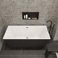 thumbnail image 3 of ALFI brand 24 x 12 Black Matte Stainless Steel Horizontal Single Shelf Bath Shower Niche, 3 of 12