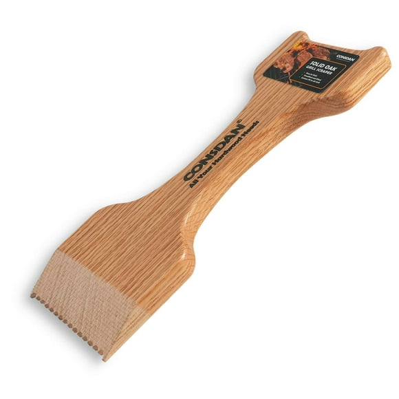Consdan Wood Grill Scraper Soild Oak Wooden Grill Brush Grill Scraper For Outdoor Grill Bristle Free Grill Scrapers Grill Grate Cleaner Safe Wood Grill Brusher