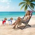 thumbnail image 7 of Towallmark Folding Beach Chair with Headrest - Lightweight Portable Foldable Recliner for Outdoor, Ocean, Camping - Vibrant Rainbow Stripes Design, 7 of 7
