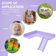 thumbnail image 2 of Weiweiguan 1pc L-shaped Wooden Hamster Cage Climbing Ladder Hamster Playing Stand Platform, 2 of 6