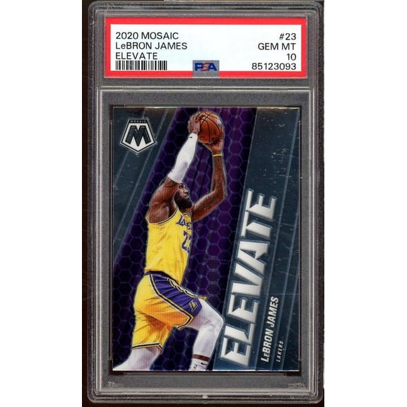LeBron James Card 2020-21 Mosaic Elevate #23 PSA 10