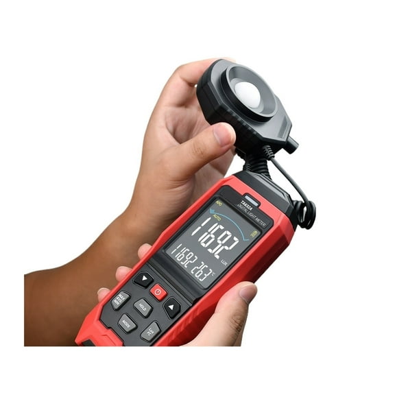 TA632A LCD Digital Light Meter Digital Lux Meter Handheld Illuminometer Luminometer Photometer Luxmeter Light Meter 0-200000 Lux