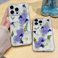 thumbnail image 3 of Wisolt Compatible Iphone 15 Case Clear, TPU Slim Protective Phone case with Shockproof ,Floral Cute Aesthetic Design Phone Case for Girls Women, Eustoma Grandiflorum, 3 of 5