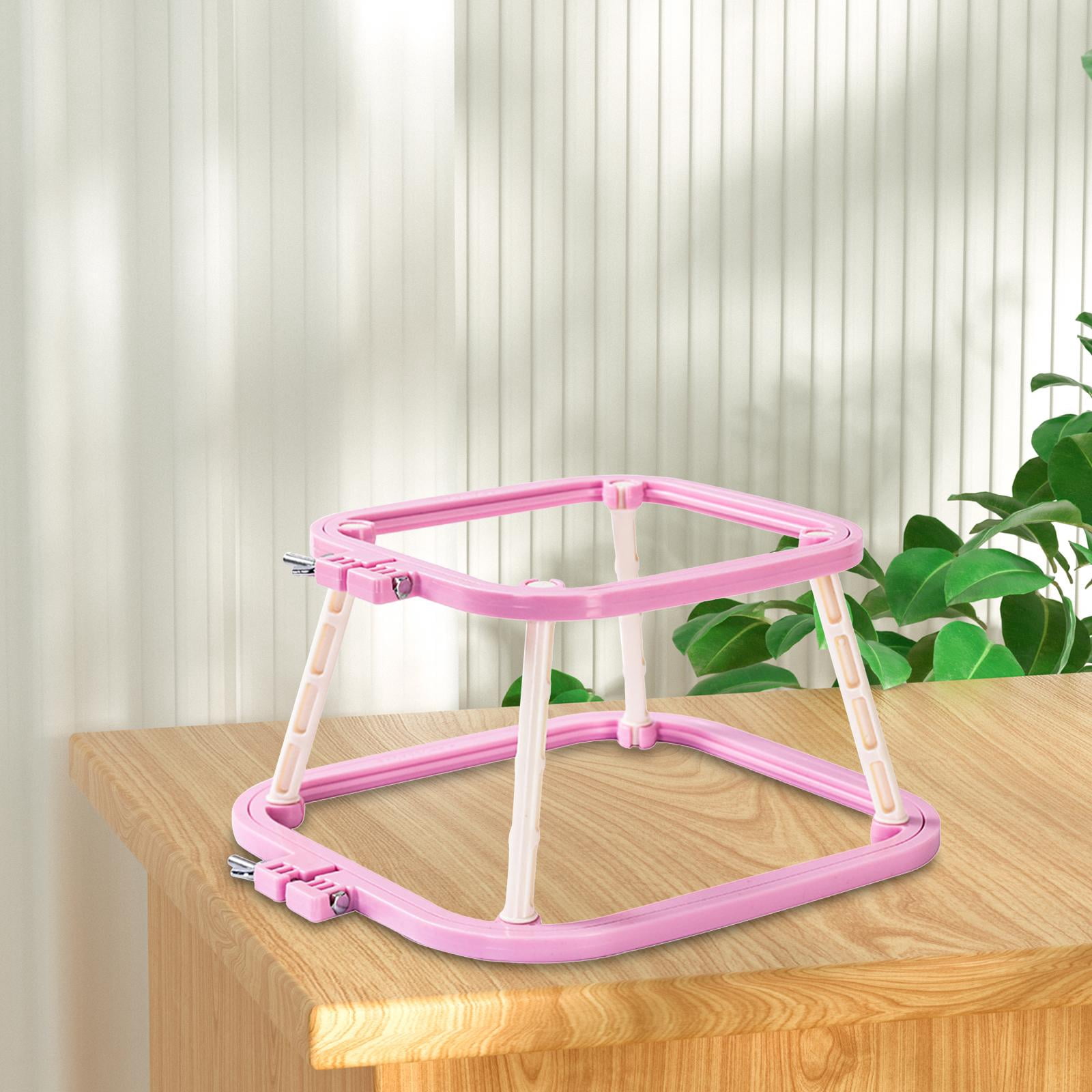 GUOOL Cross Stitch Rack Embroidery Frame Lap Stand Double Layer Art Crafts Stitching Durable DIY Hands Embroidery Hoop Desktop violet