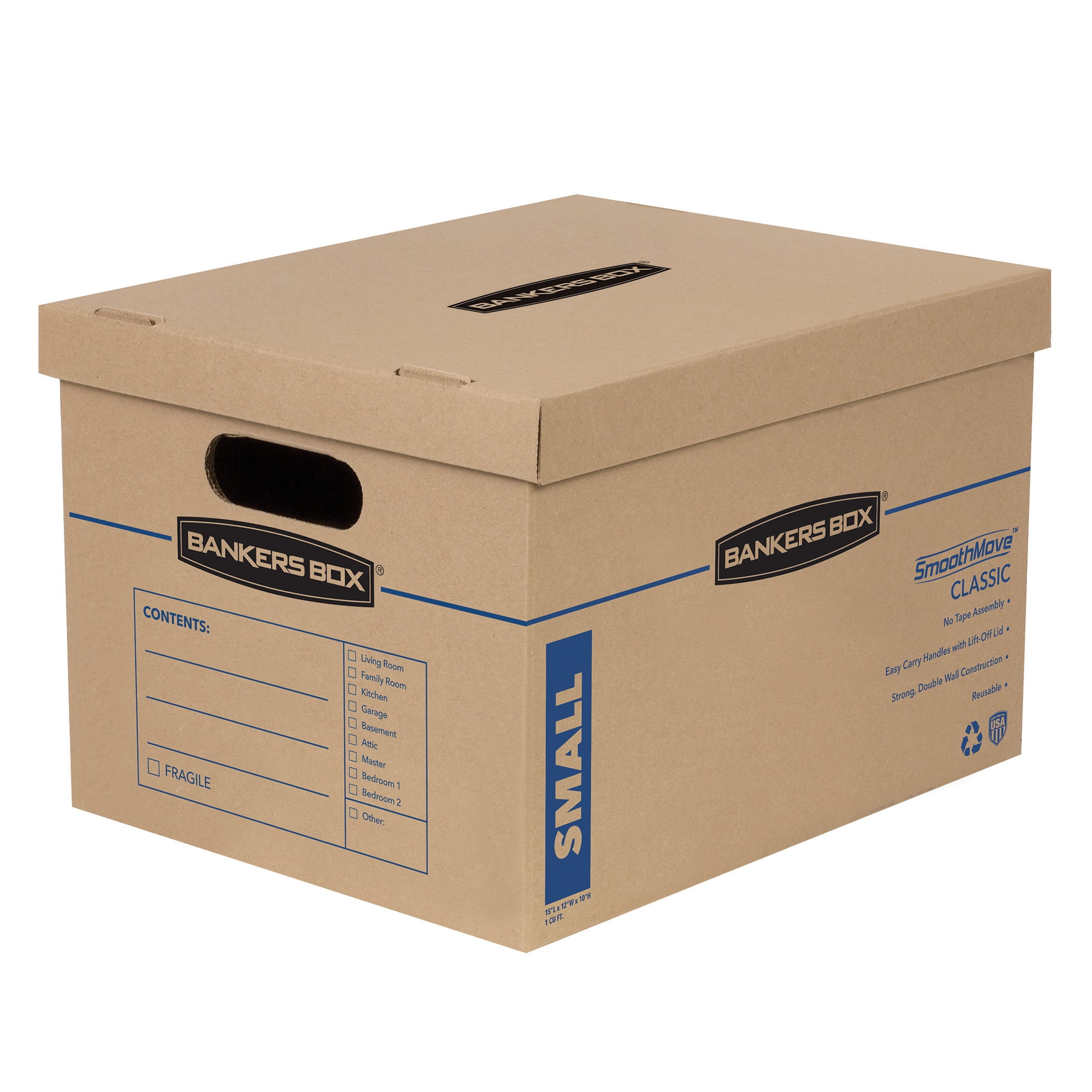 Bankers Box SmoothMove Classic Moving Boxes, Small 20pk, Kraft, 20