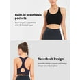 thumbnail image 6 of Mastectomy Sports Bra for Women,Wirefree Pocket Bra for Prosthesis, High Support, Breathable Activewear,Black,XL, 6 of 6