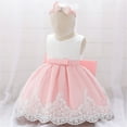 thumbnail image 4 of Jamsmile Baby Girls Dress Pageant Lace Bowknot Flower Tutu Dresses Wedding Christening Tutu Gown First Birthday Girls Tulle Dress, 4 of 9