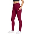 thumbnail image 6 of XuJwPNcy Leggings for Women High Waisted Butt Lifting Trousers Soft Yoga Pants Athletic Workout Running Clothes Activewear(Wine,Medium), 6 of 6