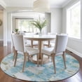 thumbnail image 4 of Dalyn Rugs Machine Washable Indoor/Outdoor Chantille Teal 8' x 8' Round Rug, 4 of 7