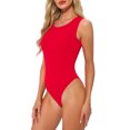 thumbnail image 3 of INSPIRE CHIC Women's Unitards Sleeveless Bodysuits Sparkly Crew Neck Slimming Thong Tops XL Red, 3 of 4