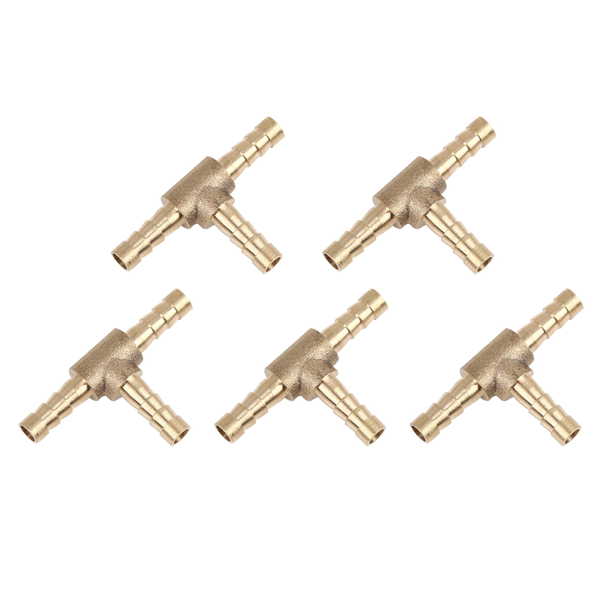 Brass 3 Way Air Gas Hose Barb Connector for 8mm Inner Dia Pipe O4H5 
