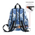 thumbnail image 5 of FORMRS School Backpack with Front Zippered Pocket 12" Student Travel Daypack, Blue Garden Pattern, 5 of 6