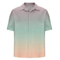 thumbnail image 5 of Awdenio Oversized Tshirts for Men Summer Striped Shirts Casual Cuban Shirt Texture Button Down Shirts for Beach Vacation, 5 of 5