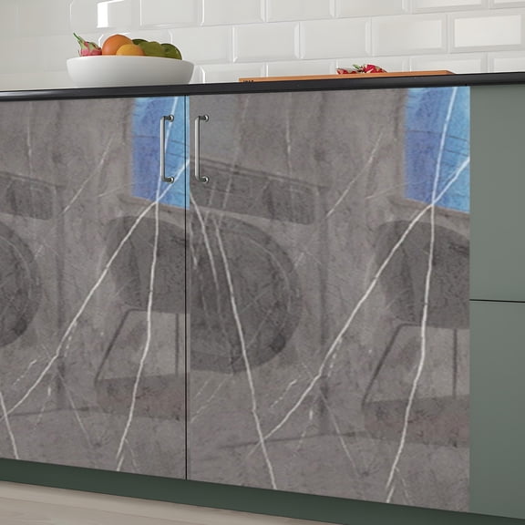 Peel and Stick Countertop Paper, Waterproof Self Adhesive Film in Faux Marble Pattern for Kitchen Countertops and Cabinet Doors, Oil Proof Removable Contact Paper for Kitchen Cabinet Liner