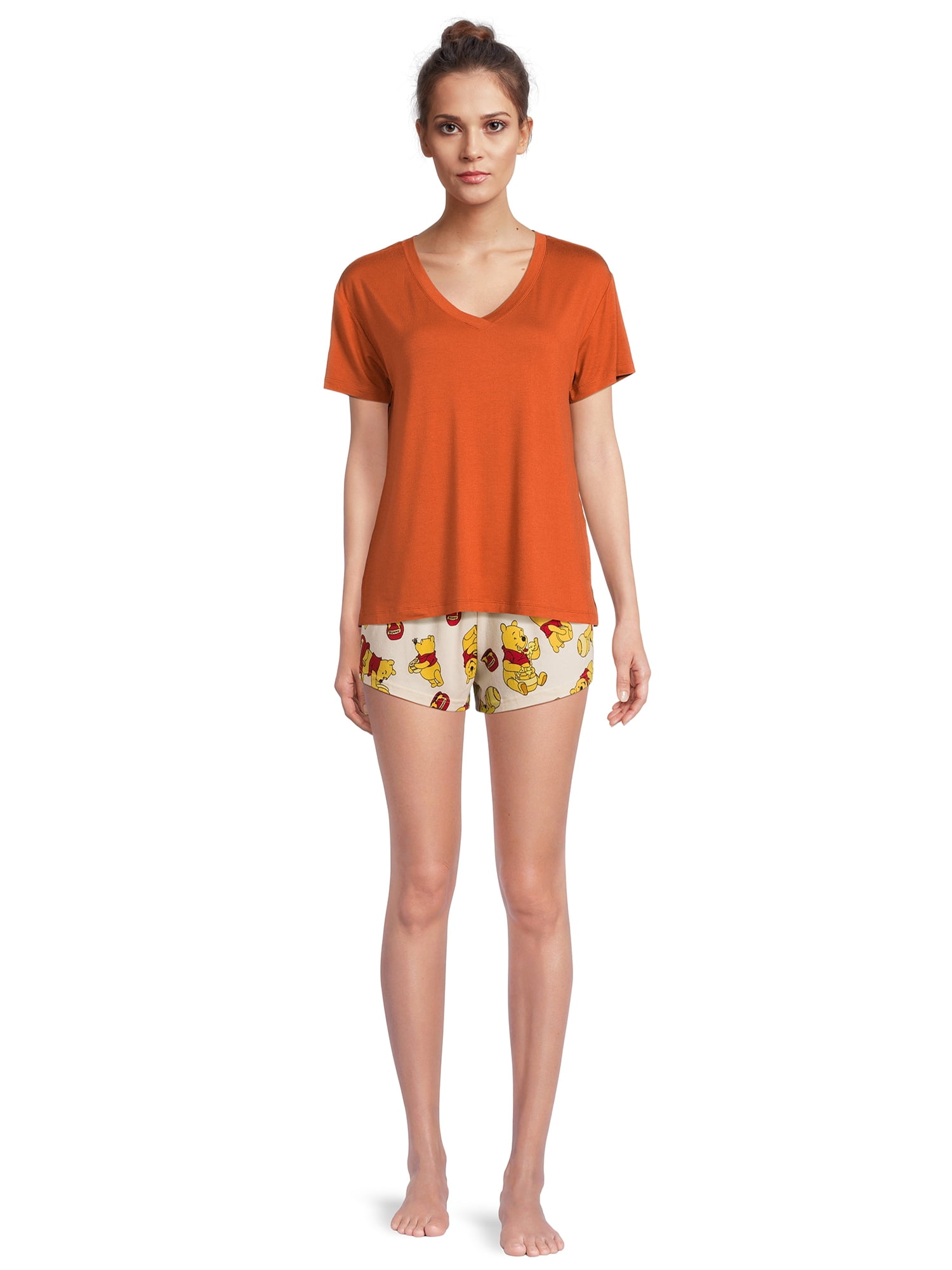 Winnie the Pooh Women's Print Sleep Shorts, 2-Pack, Sizes XS-3X