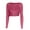 Hot Pink, variant on Hiiyo Women's Sequins Glitter Long Sleeved Crop Top Casual Party T-Shirt, Hot Pink L