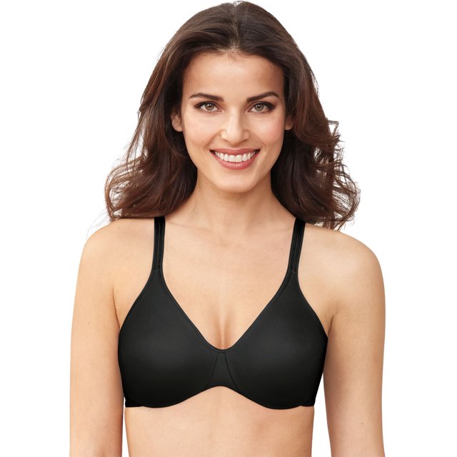 Bali Womens Passion for Comfort Back Smoothing Underwire Bra, 44DDD, Black