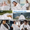 thumbnail image 5 of Purple Botanical Cooling Blanket,Lightweight Breathable Summer Throw Blanket with Double Sided Cold Effect,Butterfly Spring Floral Summer Botanical Picnic Blankets Bed Sheet for Hot Sleepers 30"x40", 5 of 8