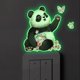 thumbnail image 2 of Panda, Flor Y Mariposa Que Brillan En La Oscuridad, Pegatina Decorativa Para El Hogar, Pegatina Para La Pared, 2 of 5
