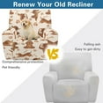 thumbnail image 4 of Xixirimido Cute Dachshund Dogs Paws Pattern Recliner Chair Cover, 4-Pieces Stretch Recliner Covers for Recliner Chair Soft Reclining Chair Slipcover Furniture Protector for Pets Kids, 4 of 8