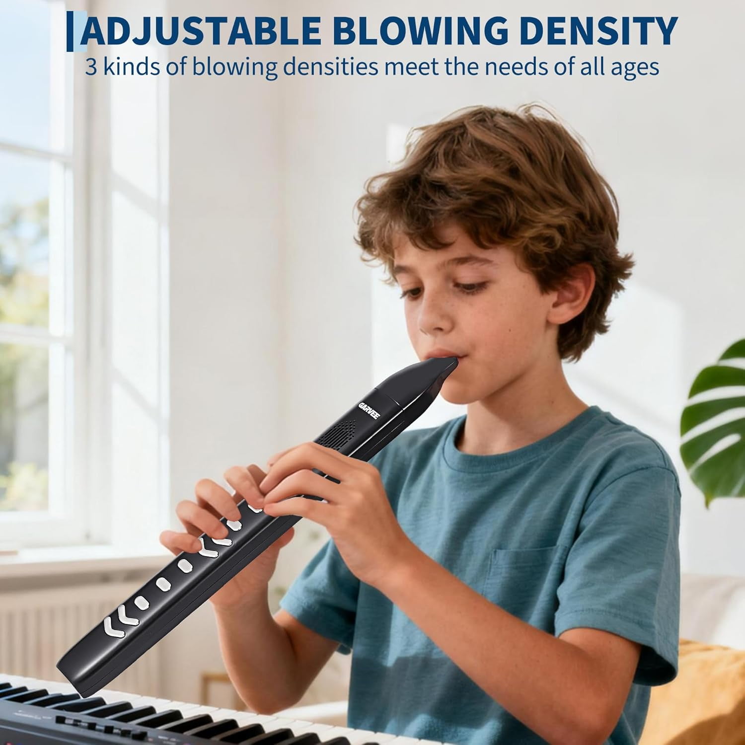Electronic Wind Instrument with 10 Musical Tones, Dual Fingering Modes, MIDI Connectivity, Portable Rechargeable Design, Suitable for Beginners to Professional Musicians