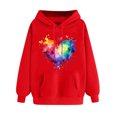 thumbnail image 2 of SOOMLON Valentines Day Hoodies Women Girl Friend Valentines Gift Plus Size Casual Long Sleeve Crew Neck Sweatshirts Tops Cute Heart Print Pullovers Shirts Trendy Festival Clothes 2025 Red L, 2 of 5