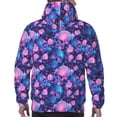 thumbnail image 7 of Salouo Blue Skull Rose Pattern Men's Fall Hoodie Sweatshirt,Sport Hoodie with Pockets for Men Pullover Casual Hooded Sweatshirt-Small, 7 of 7
