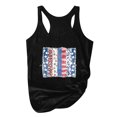 thumbnail image 4 of Cuello redondo para mujer Día de la Independencia Impresión Sin mangas Casual Chaleco suelto Tops Fridja  gh69, 4 of 5
