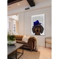thumbnail image 4 of Marmont Hill "Dachshund with Blue Trilby" Painting Print on White Wood, 4 of 5