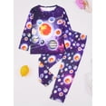 thumbnail image 3 of ATAIKU 3-8Y Toddler and Little Boy Pajamas Set Kids Long Sleeve Tee and Pants Planet Sleepwear Boys 2-Piece Jammies, 3 of 10