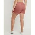 thumbnail image 3 of Hanes Women's Garment Dyed Fleece Shorts with Pockets, 3" Nantucket Red 2XL, 3 of 5