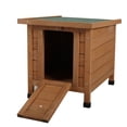 thumbnail image 2 of Senbabe Wooden Small Rabbit Houses, Bunny Cage with Openable Roof, Pet Shelter for Guinea Pig Hamster, Bright Orange, 2 of 8