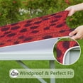 thumbnail image 6 of Red Cheetah Leopard Pattern Square Fitted Tablecloth with Elastic Edge,Square Table Cover,Washable Elastic Table Cover for Home Kitchen Party Decor 36"x36", 6 of 6