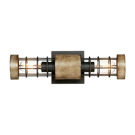 

Maxim 12512DWBK Homestead 2 Light Wall Sconce Driftwood & Black