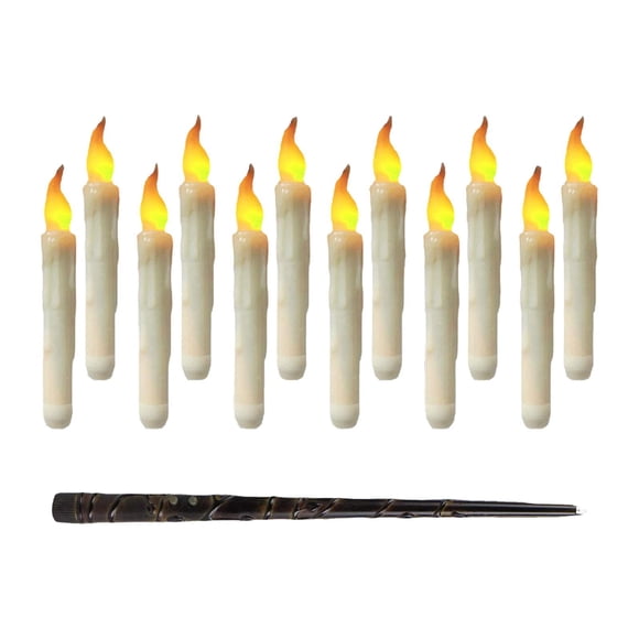simhoa 12 Pieces Floating Candles with with Remote LED Taper Candles for Decor floral
