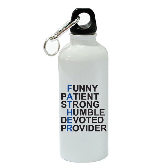 Father White Aluminum Sports 20 oz Water Bottle