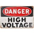 thumbnail image 1 of New Tin Sign Danger High Voltage Vintage Look Reproduction Aluminum Metal Sign 8x12 INCH, 1 of 5